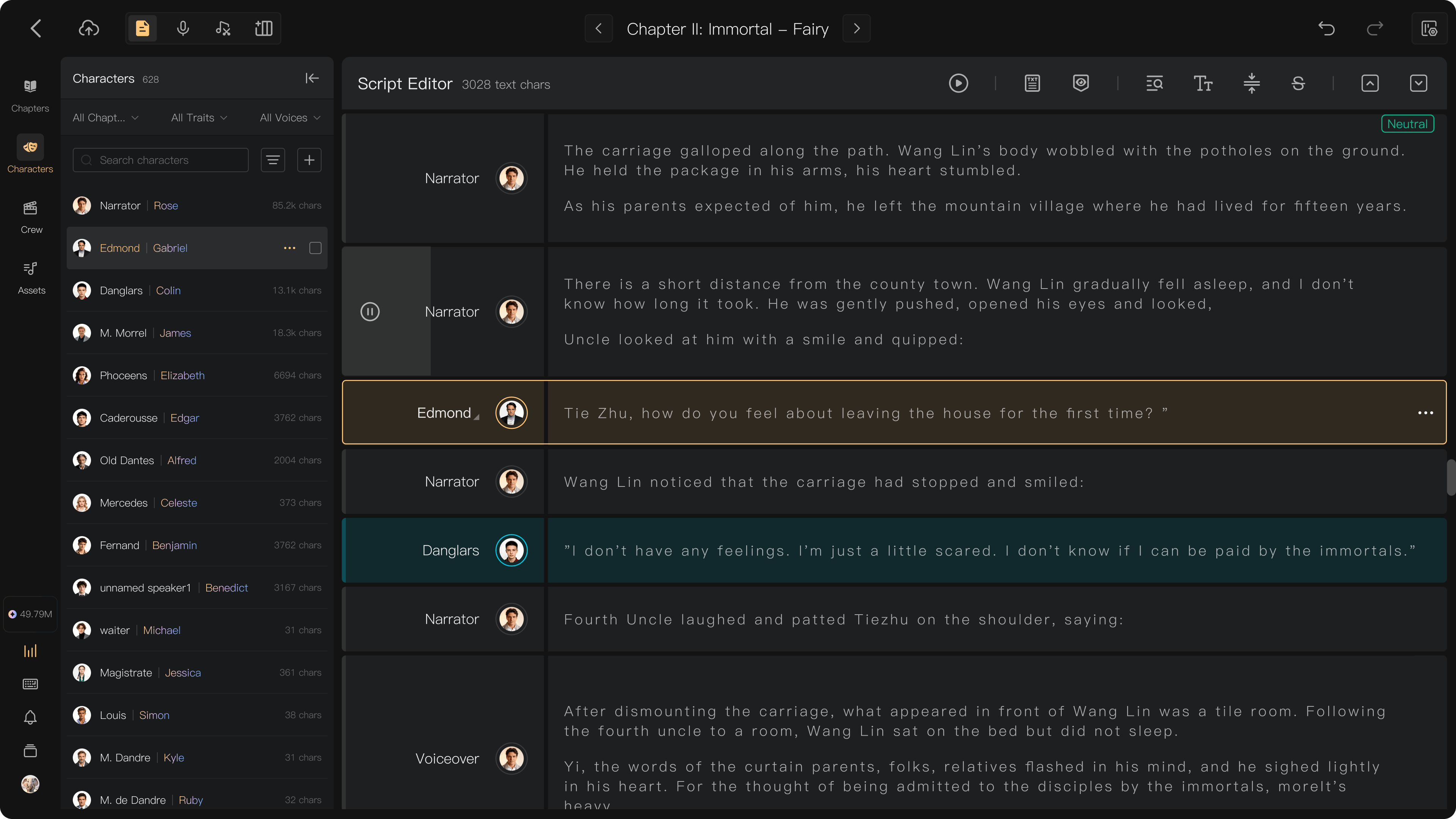 2. Review the production script