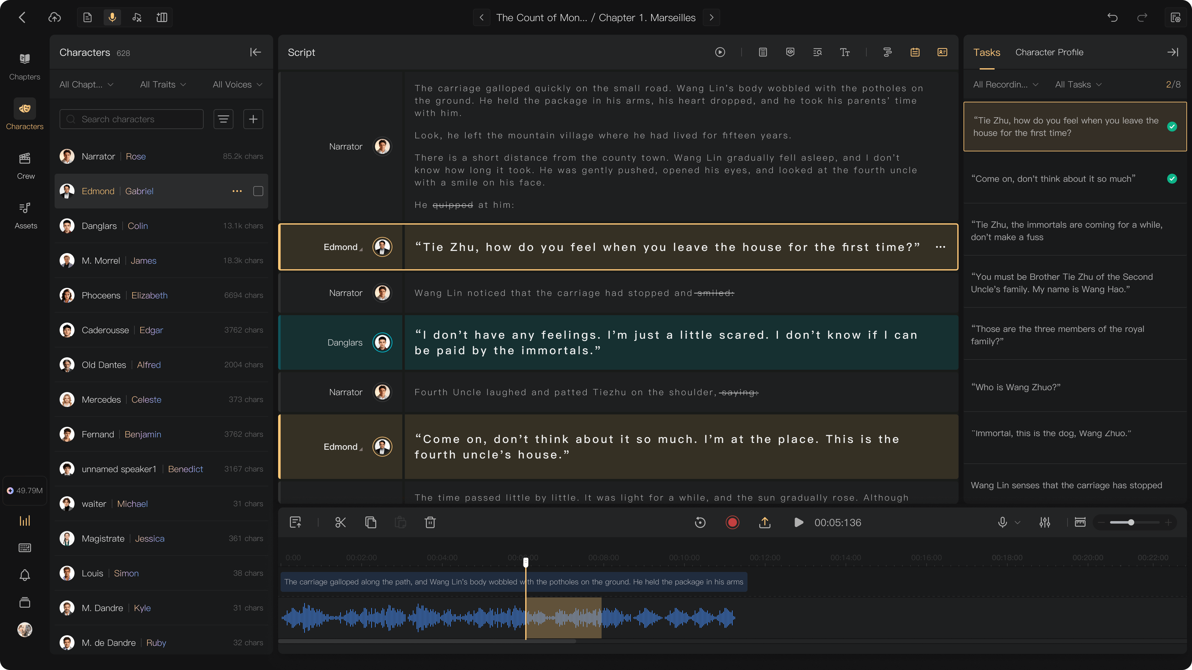 3. Create or import the voices