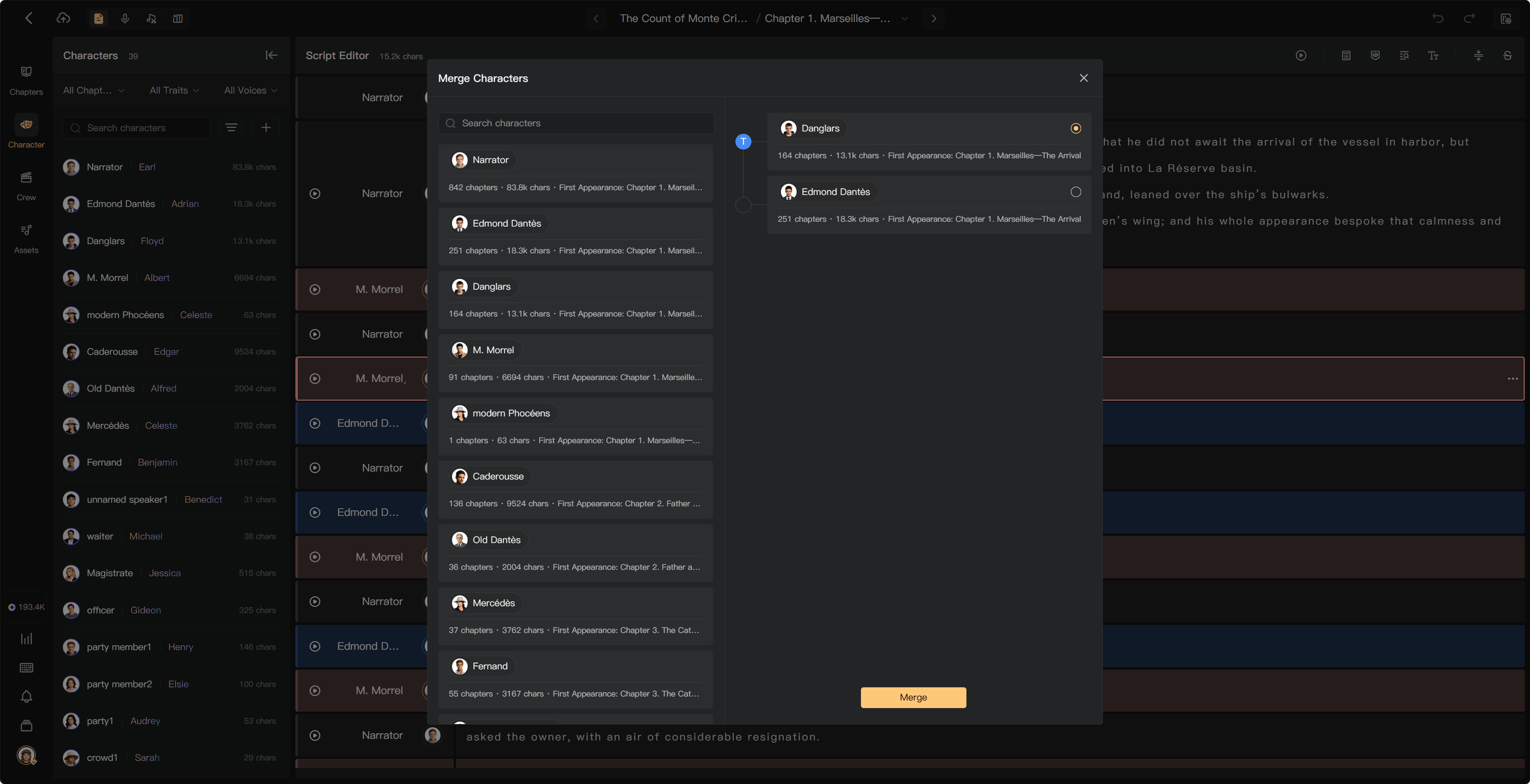 Merge duplicate characters