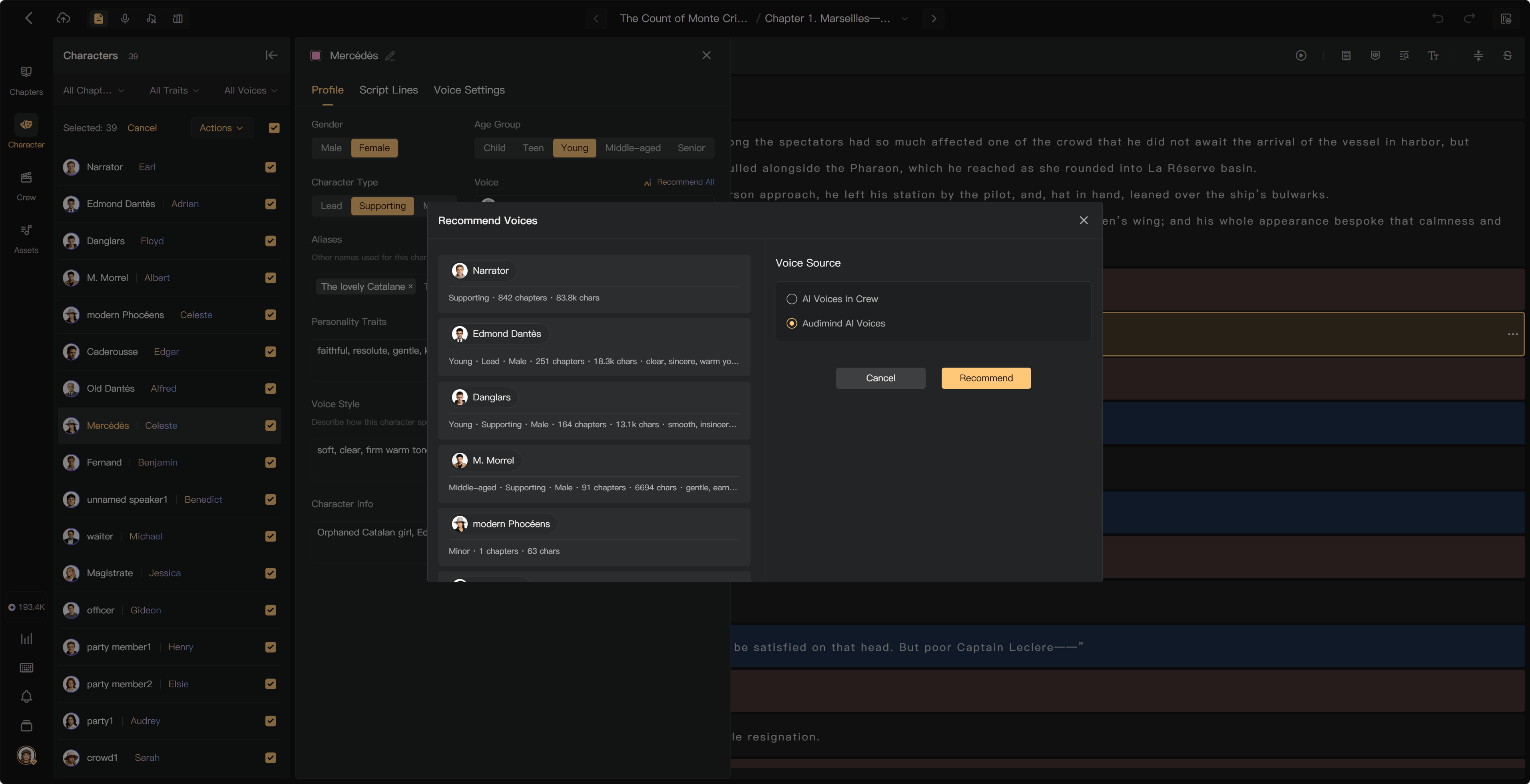 Assign several segments