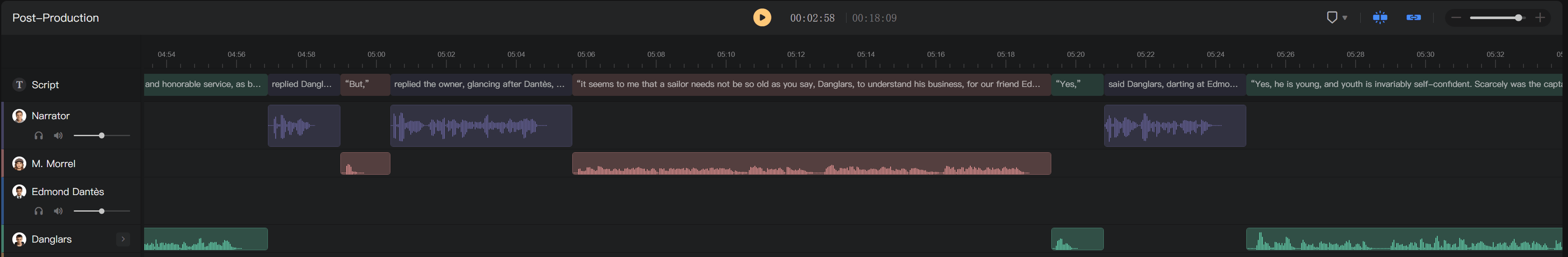 Collapse audio tracks